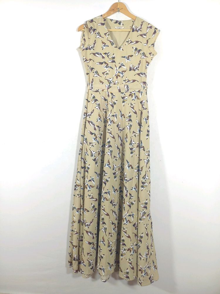 Cream Printed Dress (Women&#39;s)