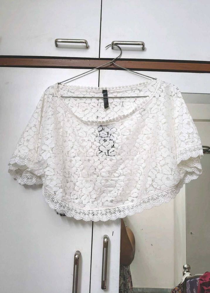 Beautiful White Cape Top