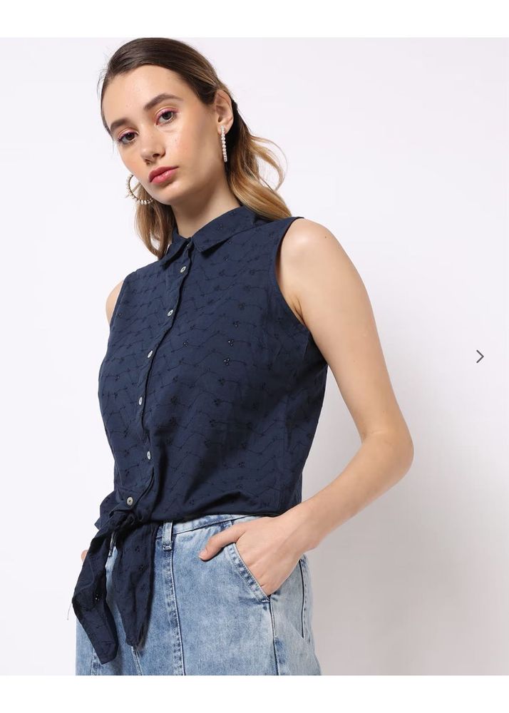 NEXT Y2k Vintage Navy Blue Top