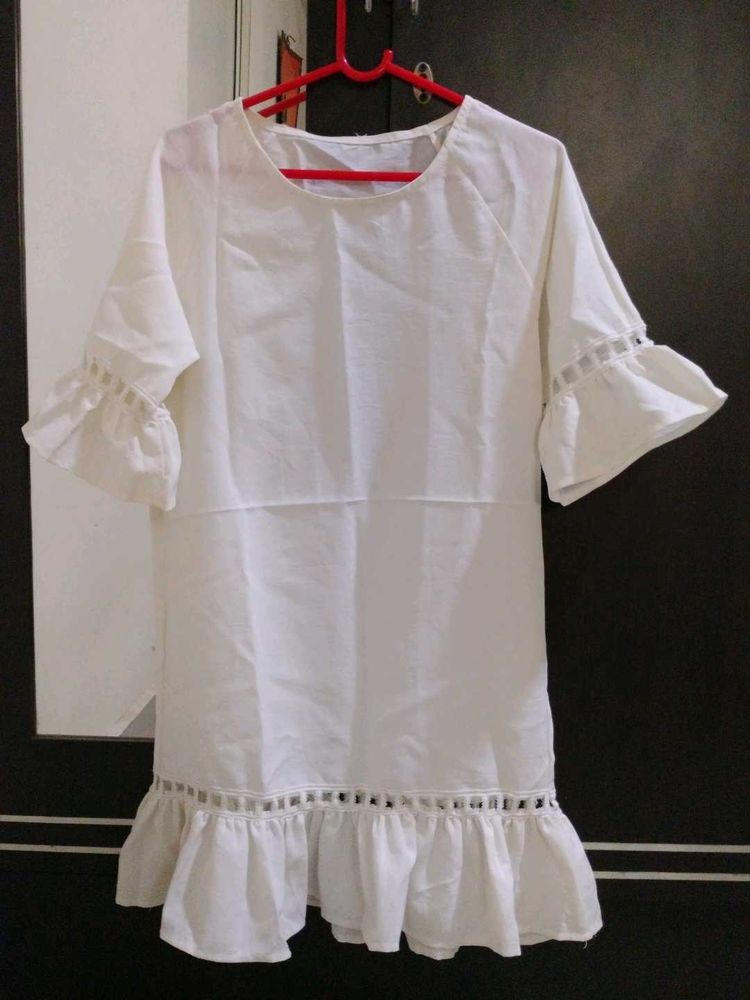 Modest White Dress