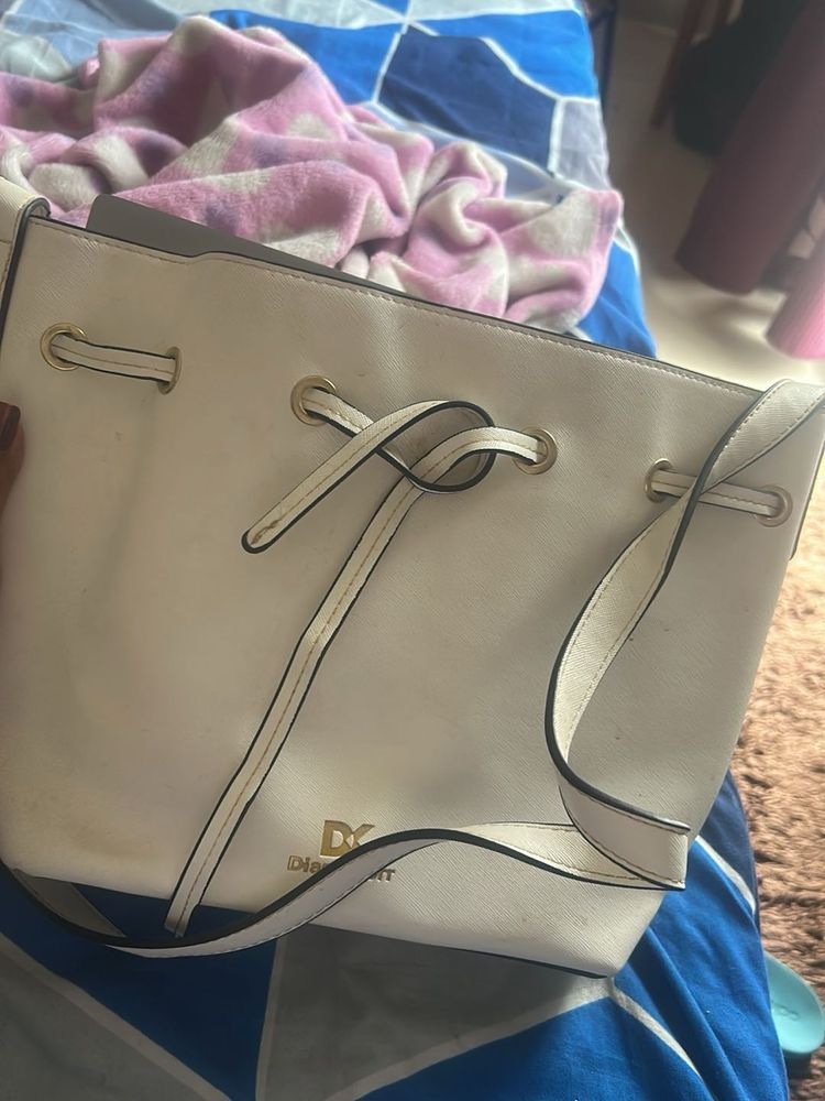 Diana Korr White Tote Bag