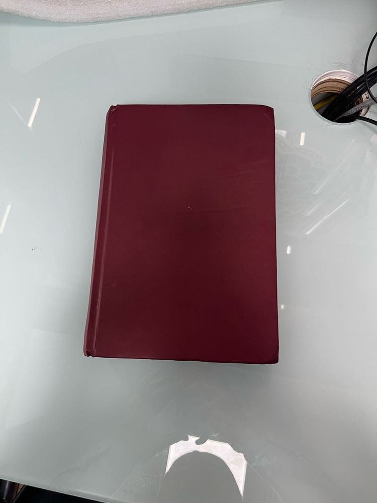 red hardcover unruled/plain diary
