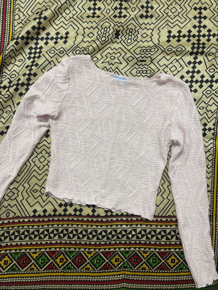 Textured Crop Top