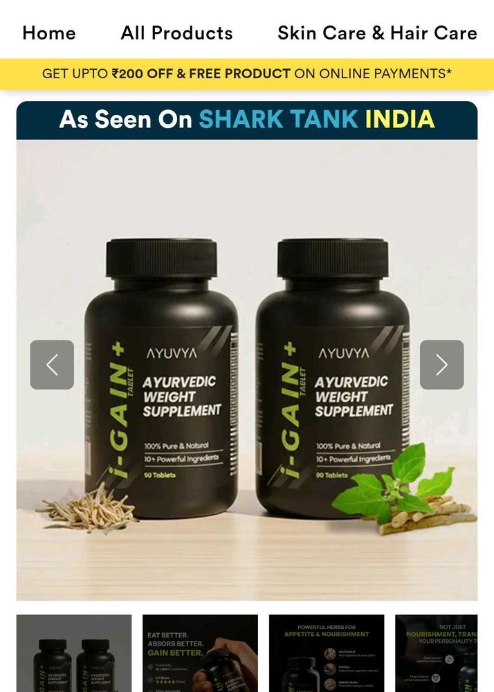 Ayuvya Ayurvedic Weight Supplement