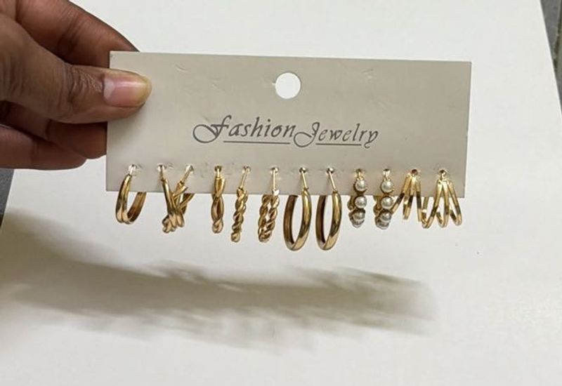 Golden Earring - Fashion Jewelry (Pair of 3)