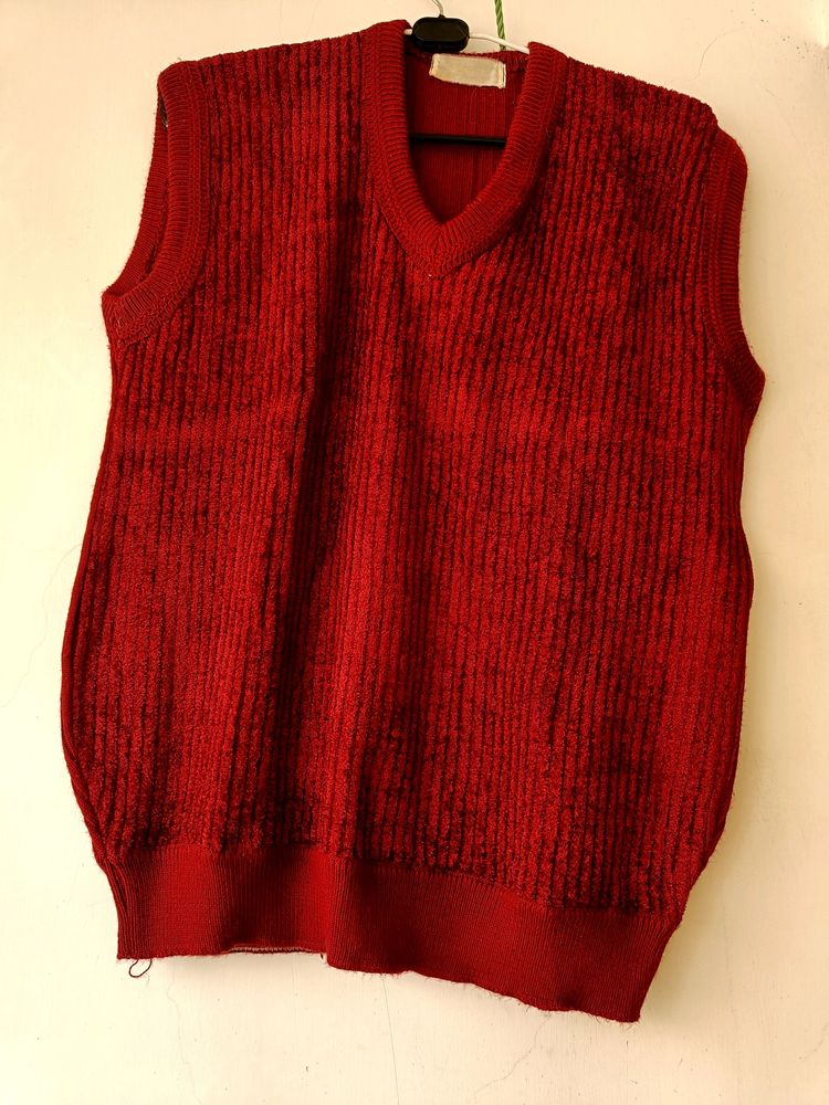 Maroon Half Sweater For Men