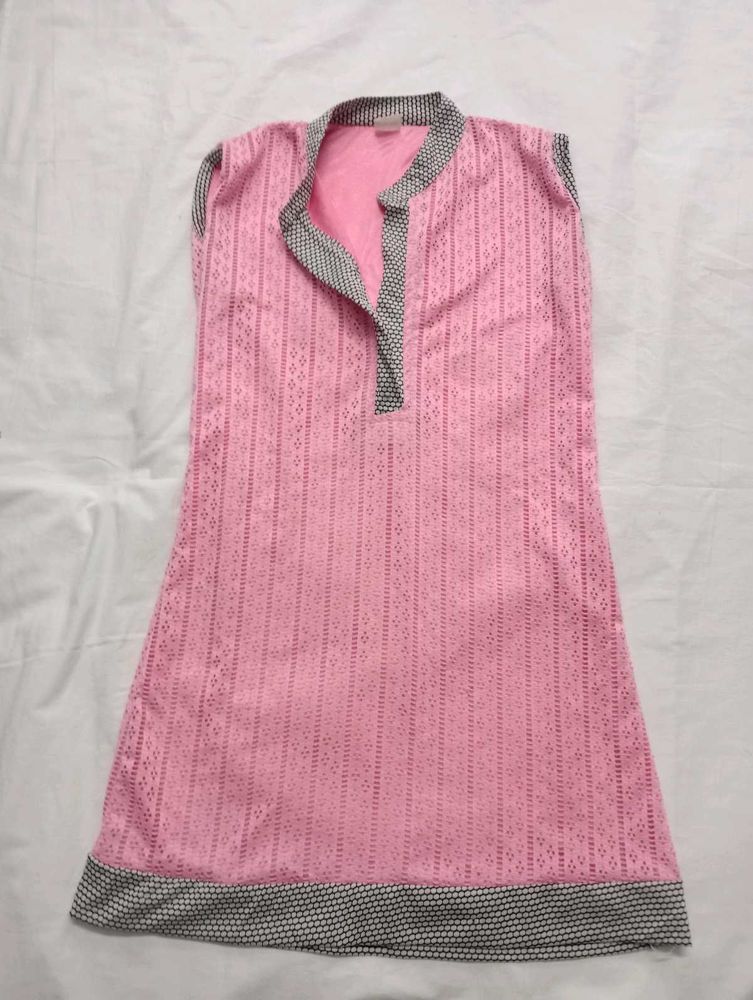 Pink Sleevless Top
