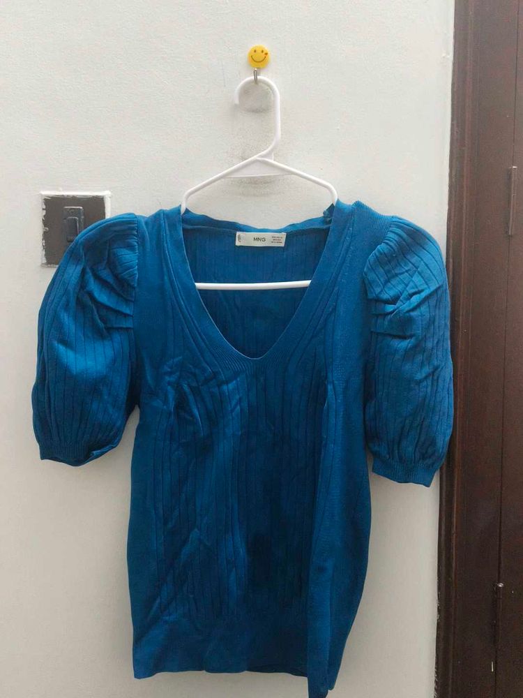 Mango Puff Sleeves Top