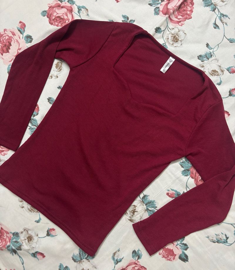 Ribbed Long Sleeve Top