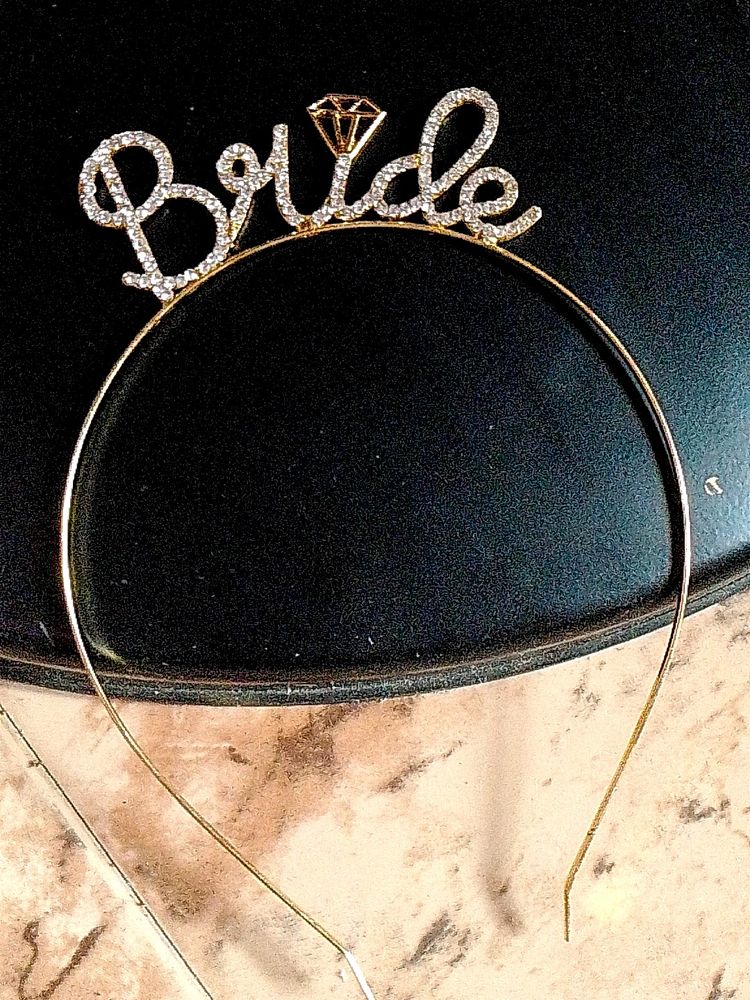 Golden Cristal Bride Crown 👑