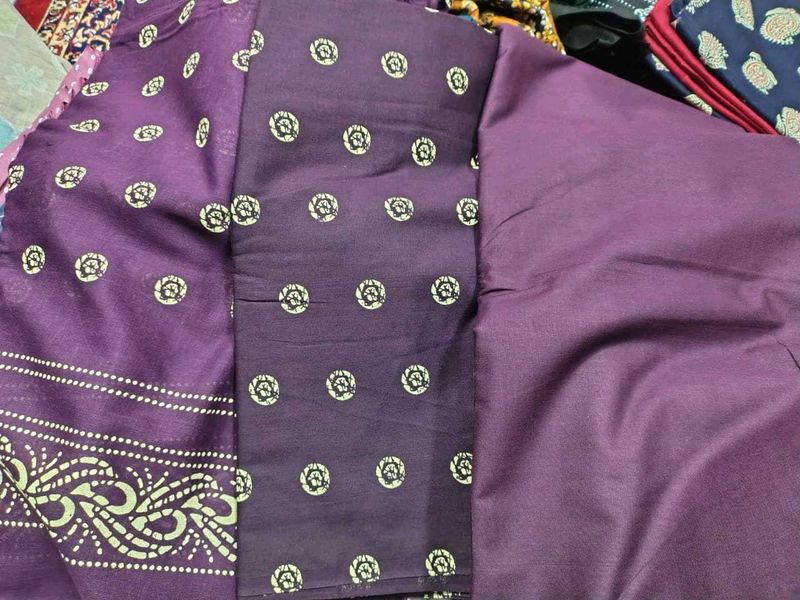 Purple Printed Salwar Kameez Suit