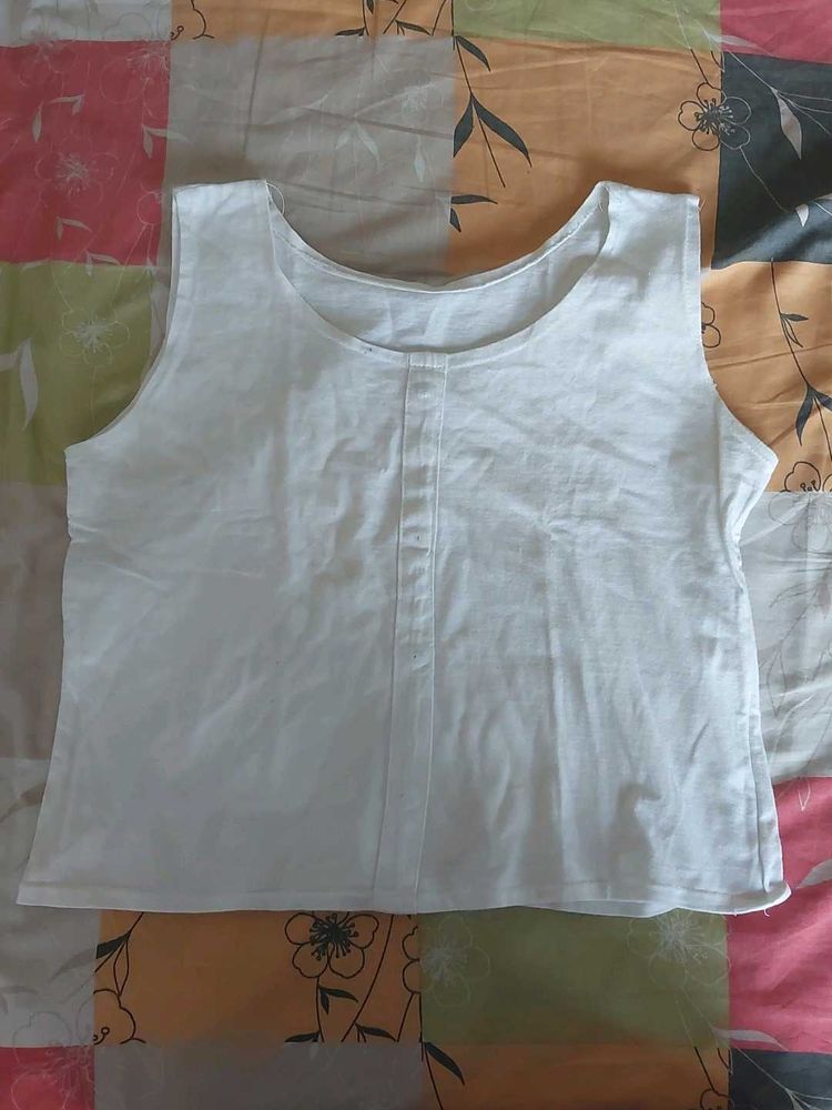 White Sleeveless Top