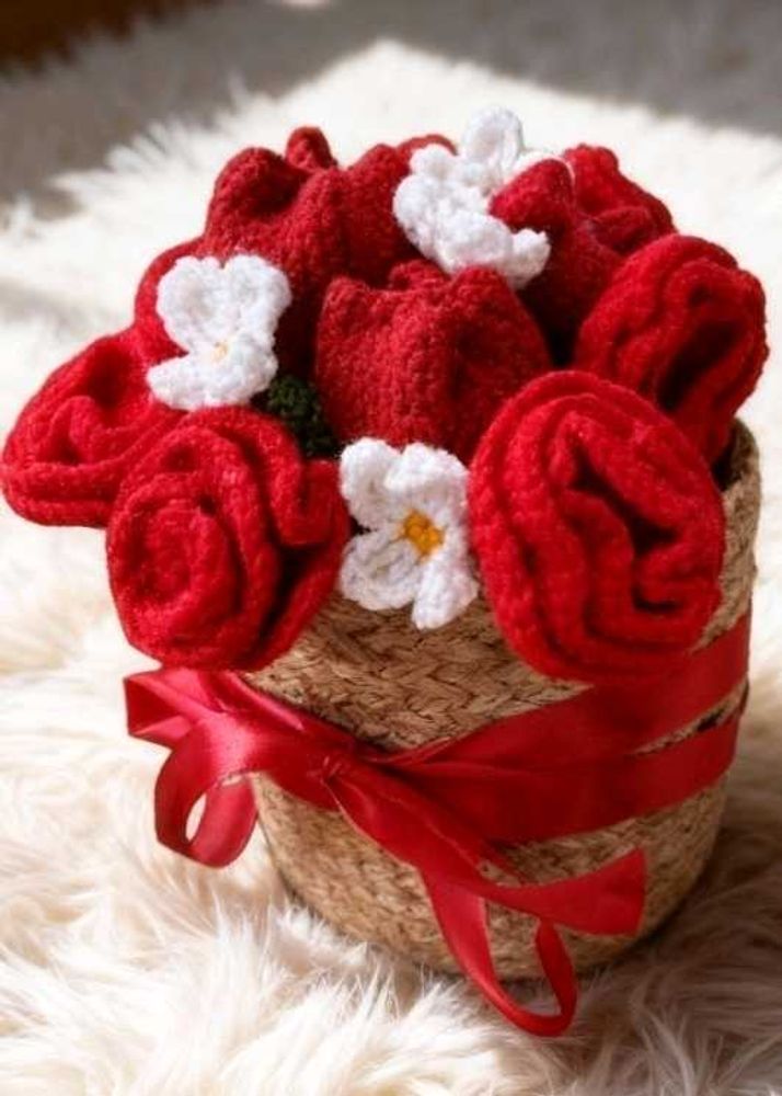 Crochet Flower Basket