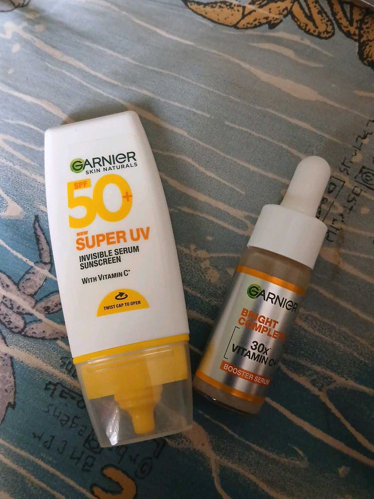 Garnier Sunscreen &amp; Serum combo tester