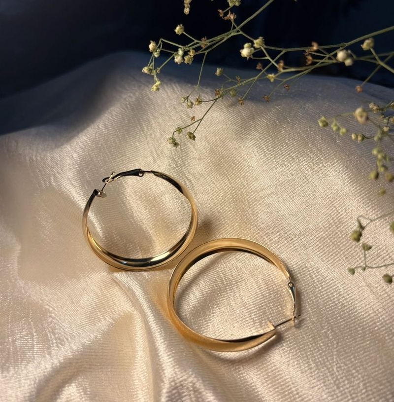 Golden Hoop Earrings