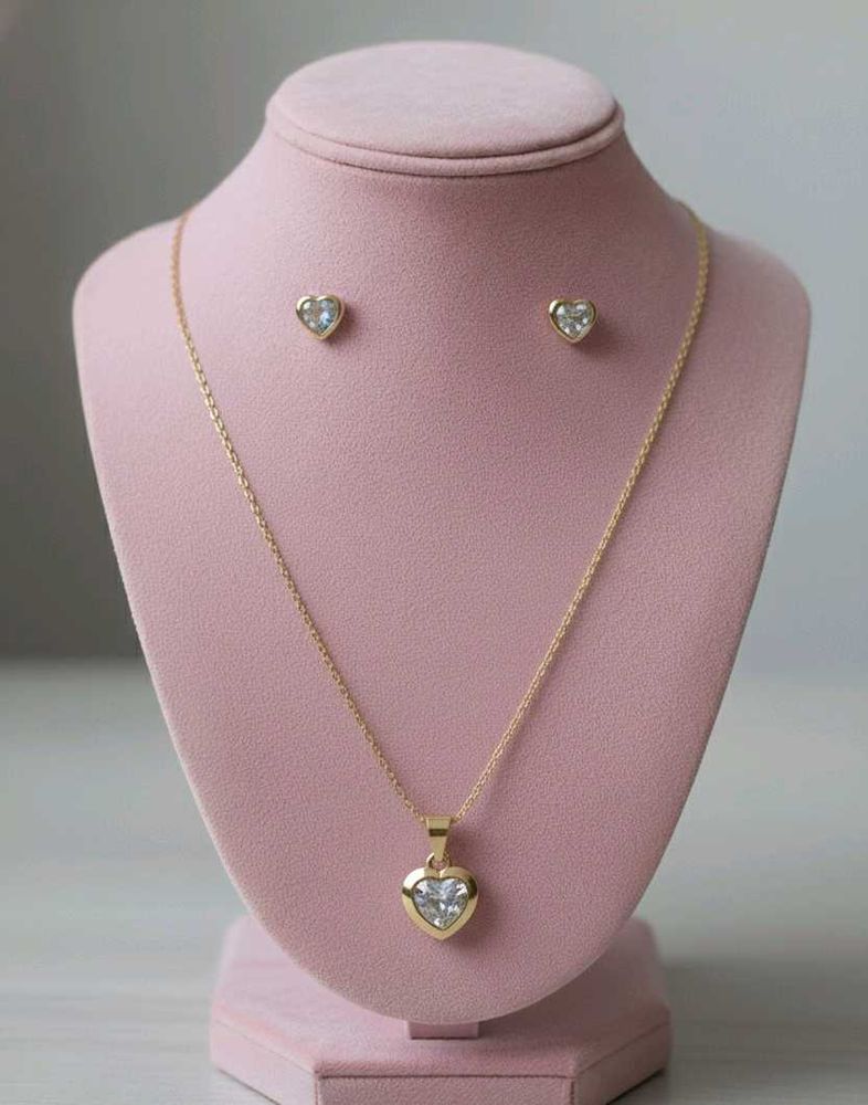 The Petite Love Drop Pendant set Anti Tarnish