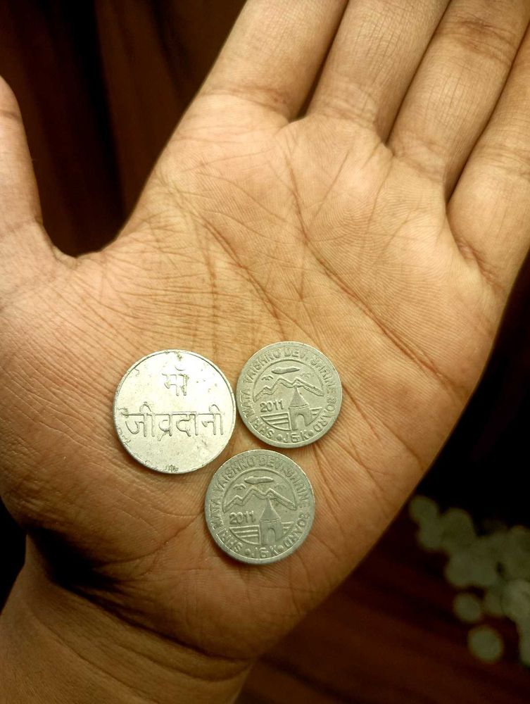 3 Coins Of Indian Goddess.