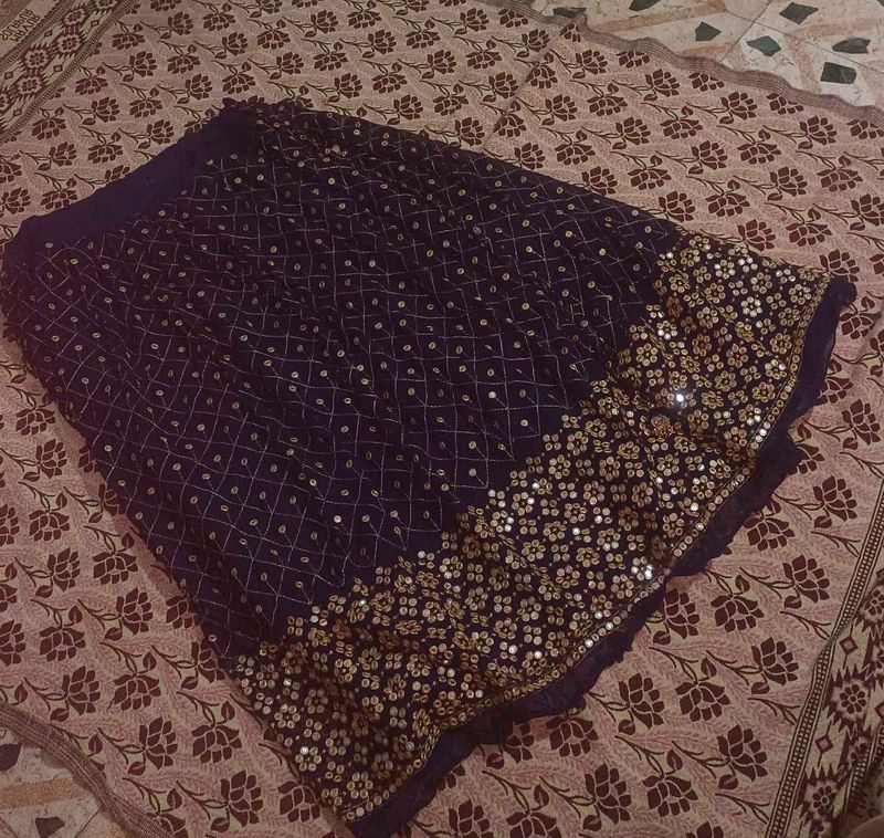 Elegant Navy Blue gagra and top blu