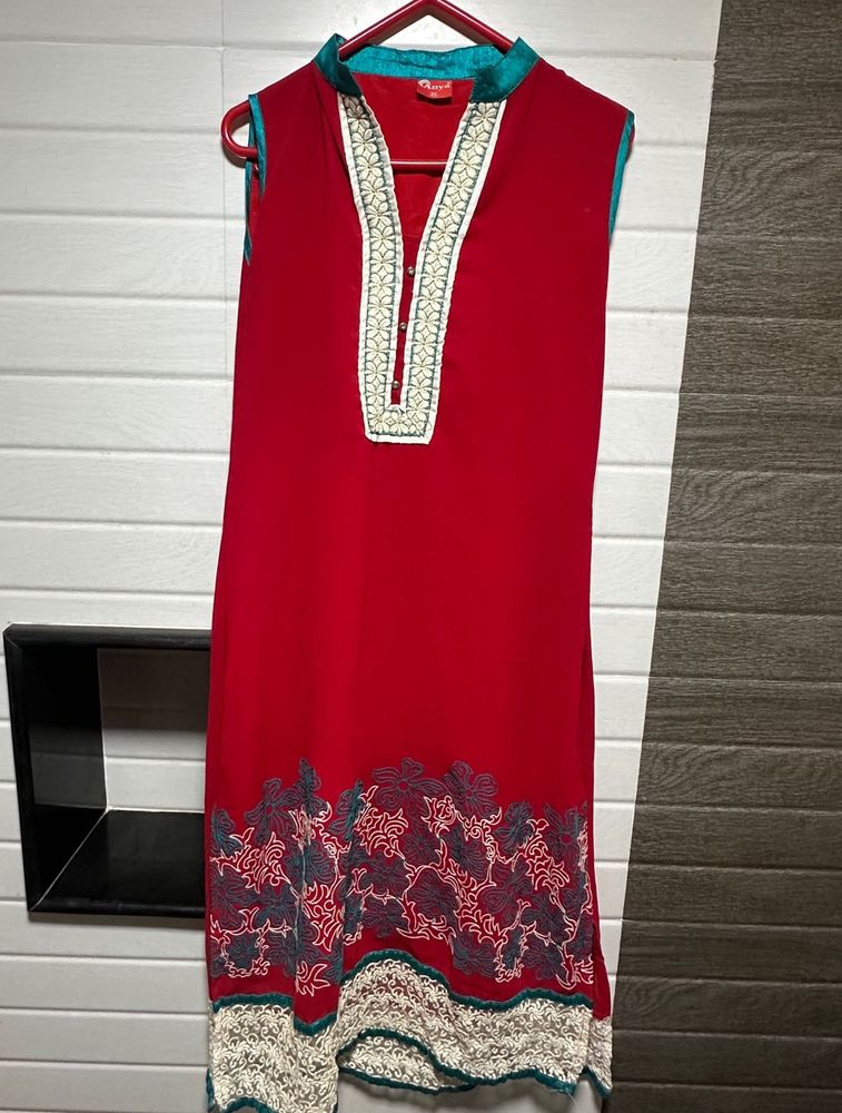 Red Everyday Wear Kurta