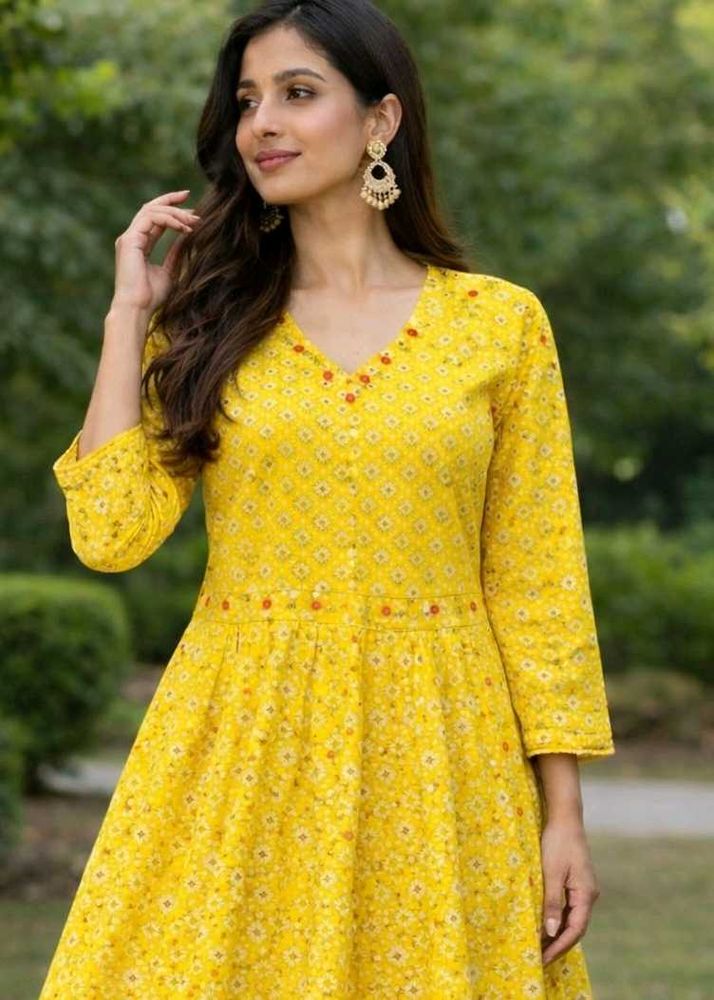 Yellow Nyra Kurti