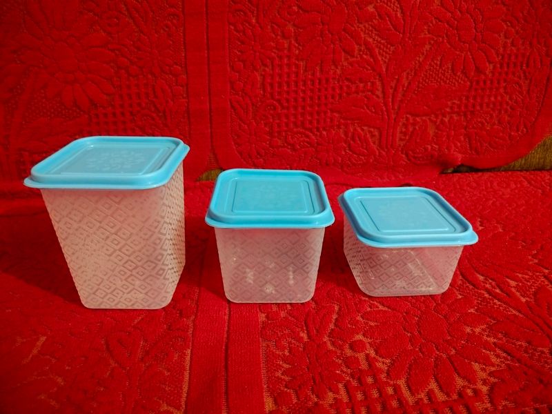 HERIK Plastic Rectangular Containers Set 3pc