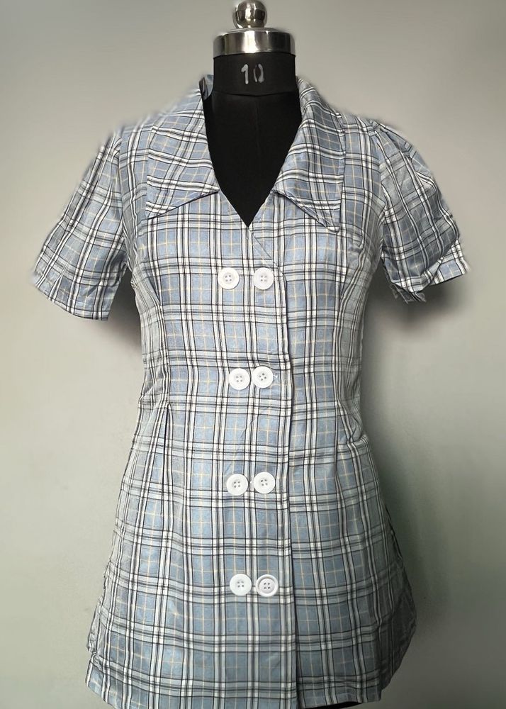 Vintage Plaid Button Down Dress
