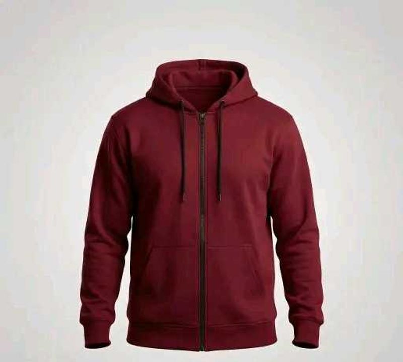 Maroon Zip-Up Hoodie