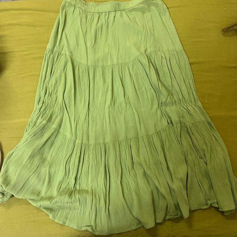 Green Long Skirt