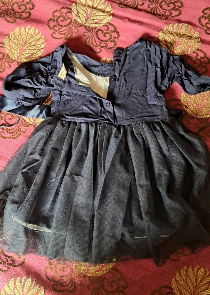 Cute kids Black Party Dress