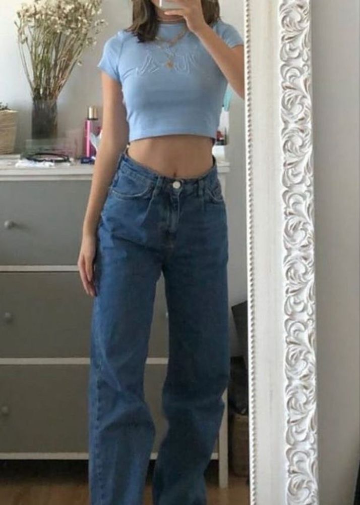 Y2k Blue Denim Baggy Jeans