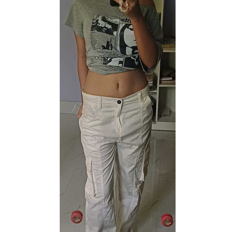 White Cargo Pants