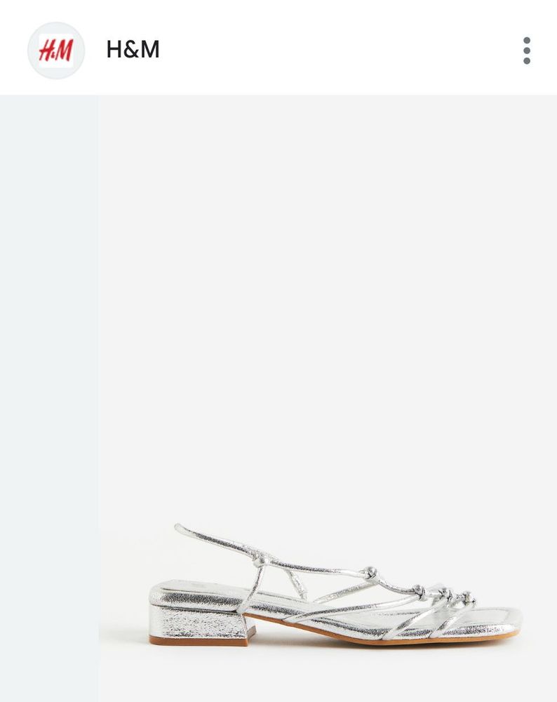 H&amp;M Silver Sandals