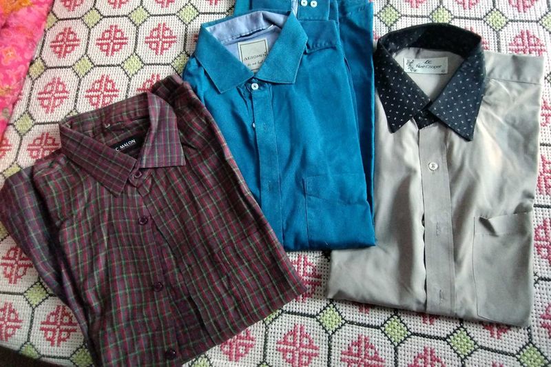 Combo Of 3 Formal Men&#39;s Shirts, Size 42