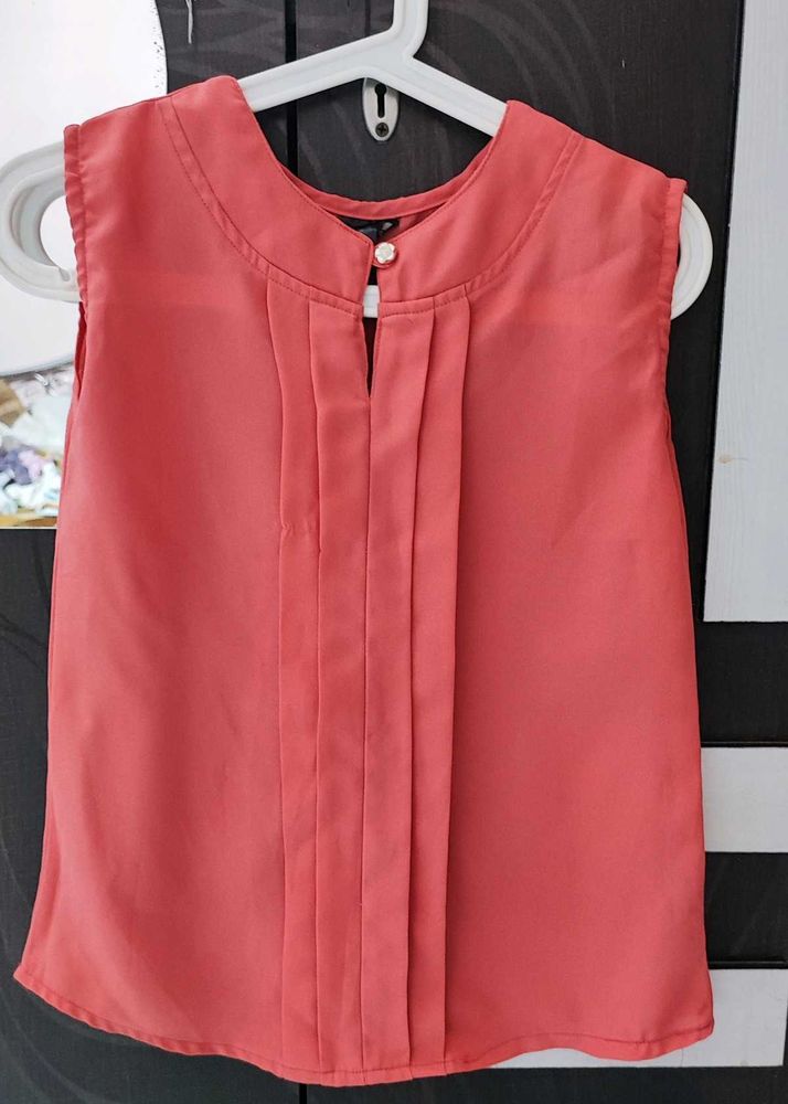 Sleeveless Pink Top