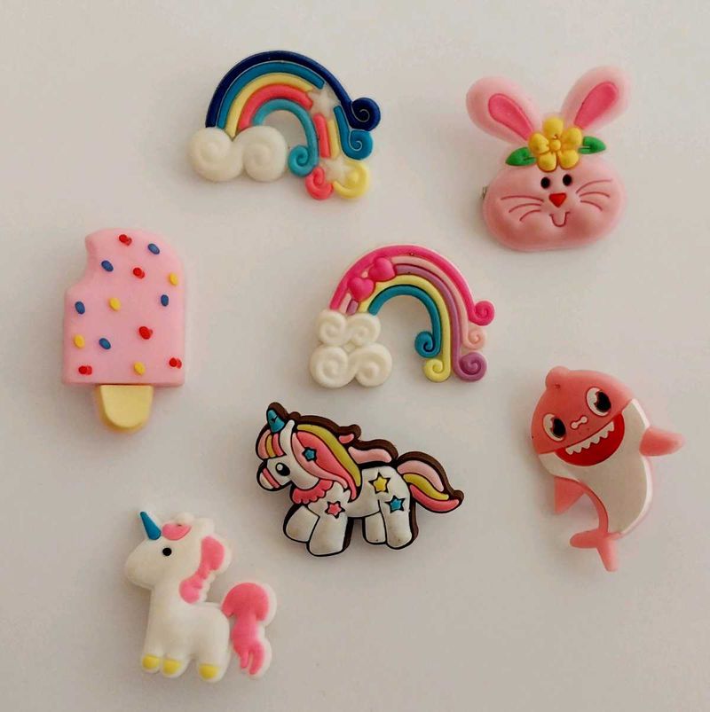 Cute Silicon Charm Brooches, pins