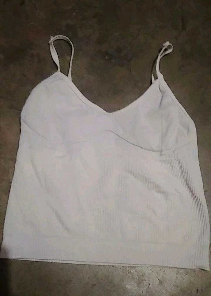 White Spaghetti Strap Tank