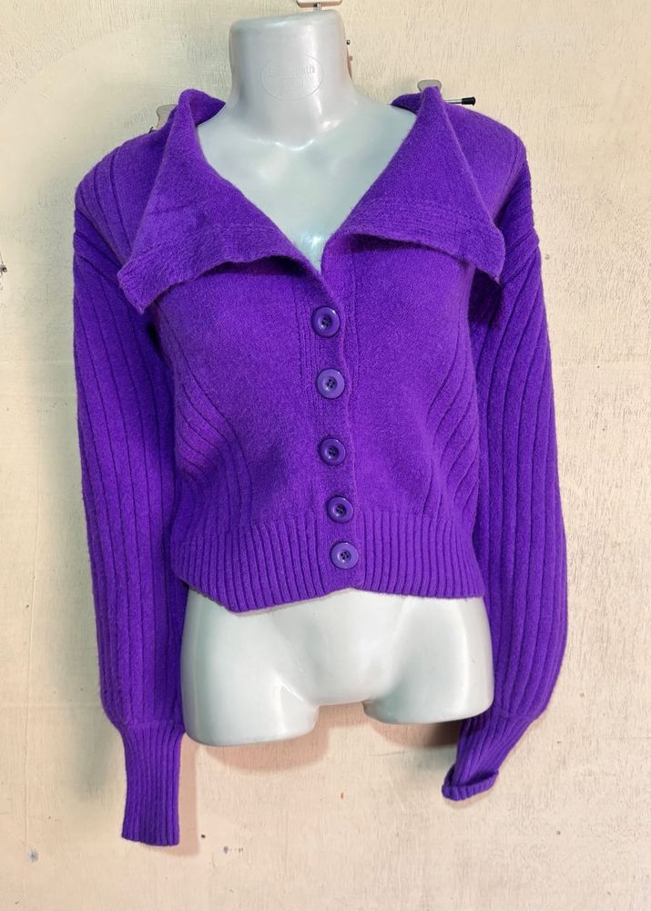 Korean Spread Collar Cardigan