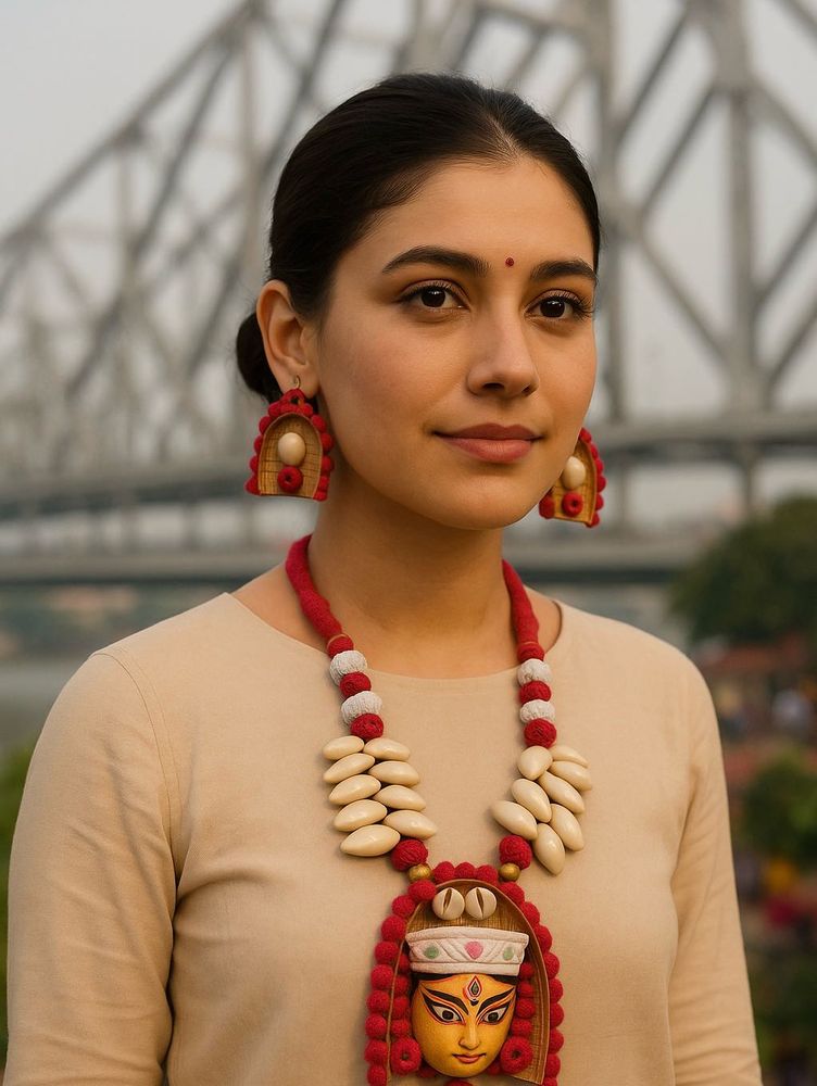 Durga Puja-themed jewelry set