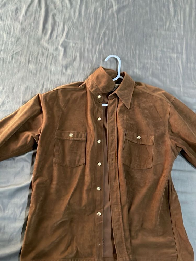 Brown Suede Shirt