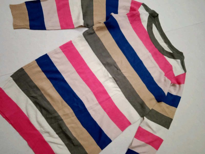Striped Pullover Sweater Top