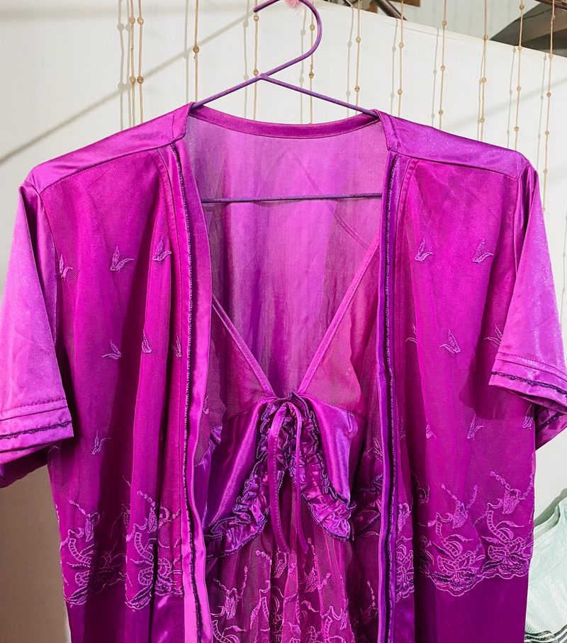 Nighty For Women- 2 Piece (inner &amp;upper Gown)