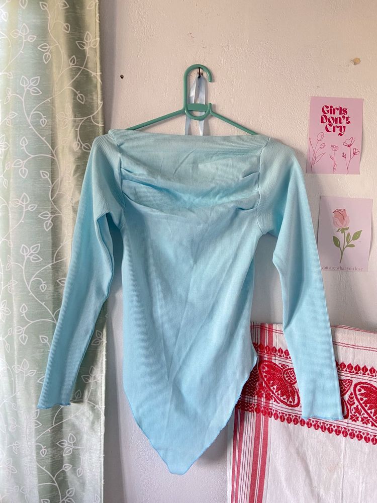 boat neck or off-shoulder top