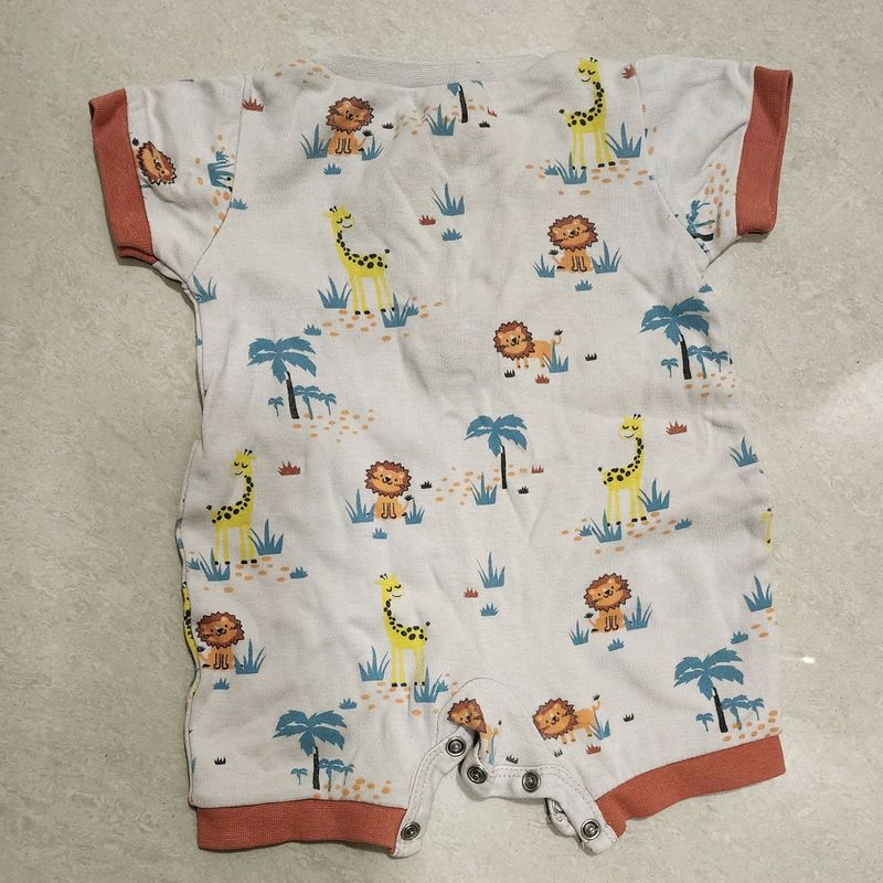 3-Cute Safari/White Boo/Pink and Blue Onesie