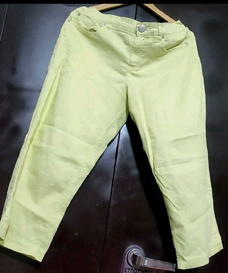 Light Lime Green🟢 Capri For 32 Waist