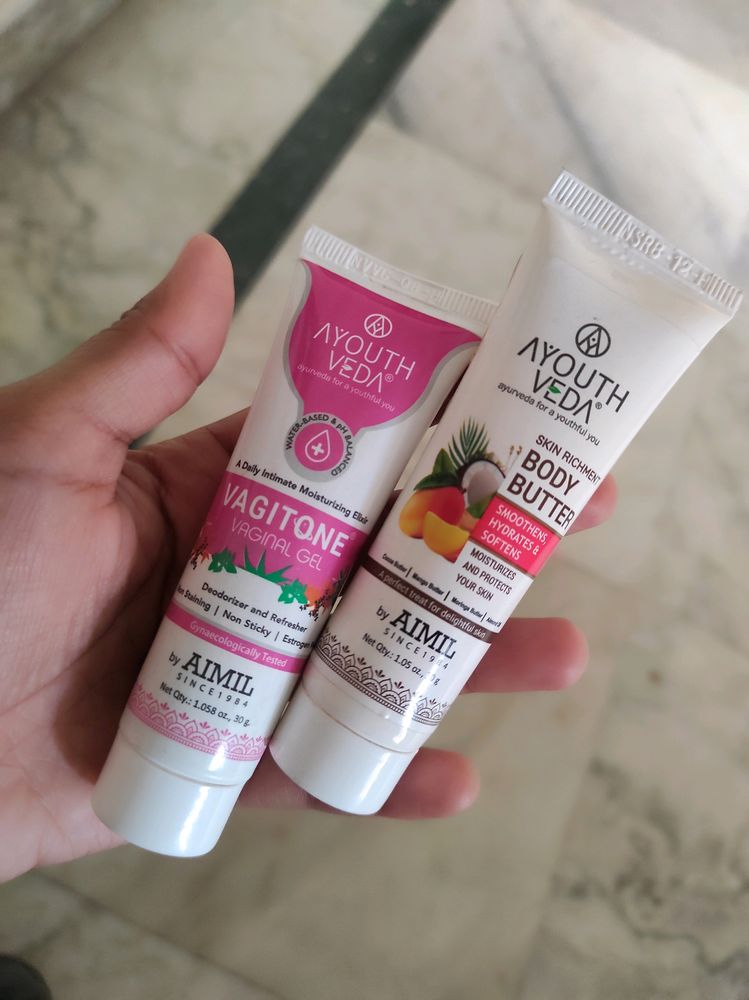 Combo Of Ayouthveda Products. A Body Butter And A Vaginal Gel
