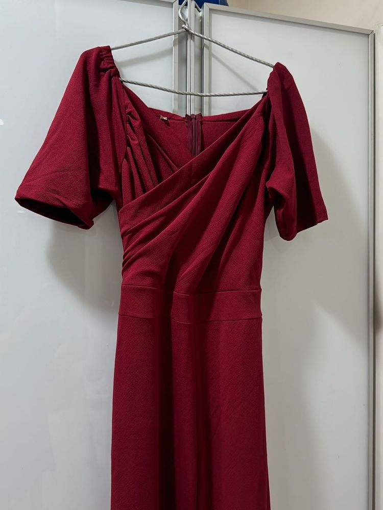Maroon Casual Jumpsuit