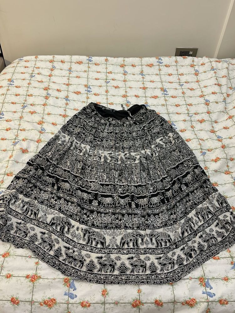 Elephant Print Maxi Skirt
