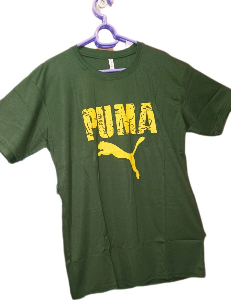 Men Green Tshirt Half Sleeved Xl Sized