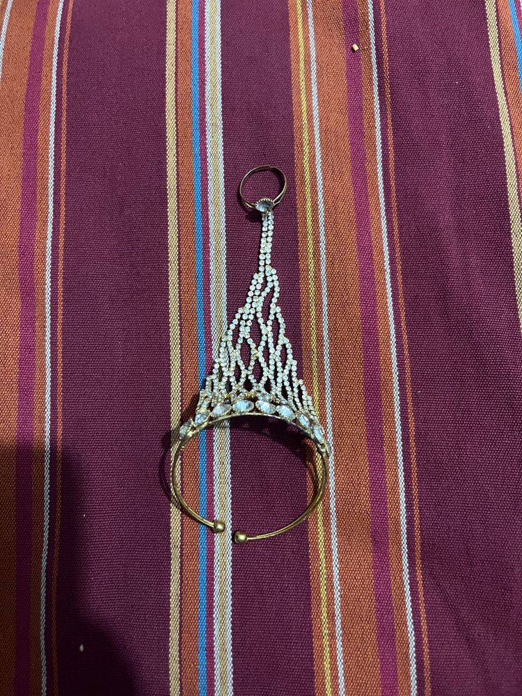 Sparkle Hand Chain Bracelet Ring(Hath Phool)