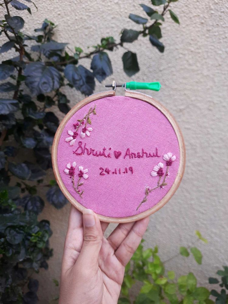 Custom Embroidered Hoop Art